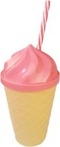 Ice Cream drinkbeker ROSA - Roze / Bruin - 350 ml