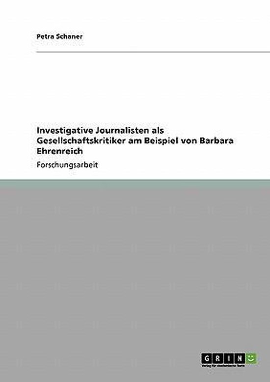 Investigative Journalisten als Gesellschaftskritiker am Beis ... - cover
