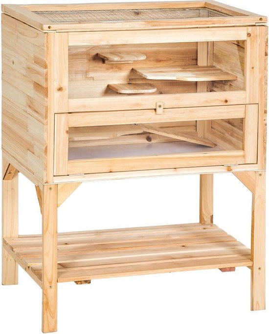 Cage à hamster en bois cage à souris rectangulaire 401756