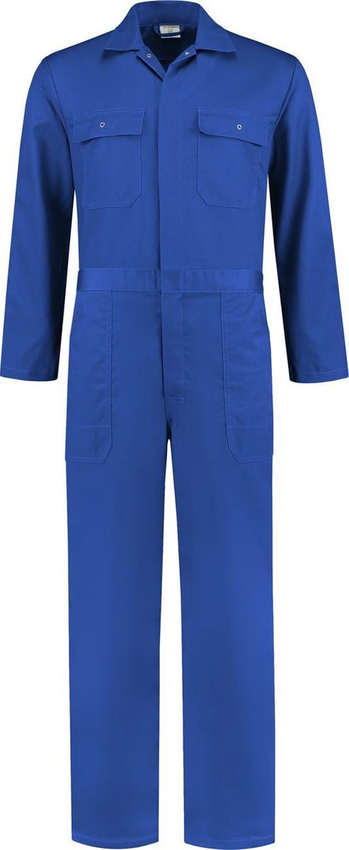 EM Workwear kinderoverall pol/kat Korenblauw met verdekte ritssluiting maat 98