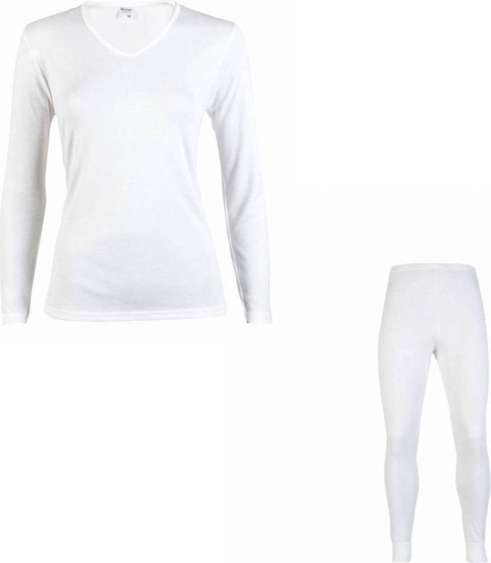 Thermo ondergoed dames - Thermokleding Dames - Thermo ondergoed -  Thermokleding - Wit... | bol.com