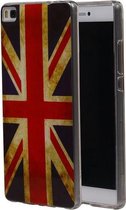Britse Vlag TPU Cover Case voor Huawei P8 Cover
