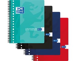foto van School - Oxford School Collegeblok - Schrijfblok - A5+ - Lijn - 17 gaats - 80 vellen - assorti