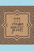 Omslag 999 vragen aan jezelf - Invuldagboek