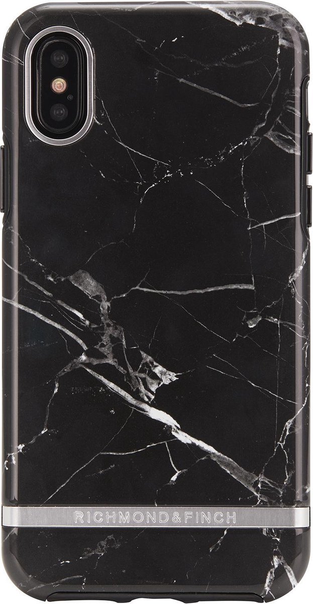 Richmond & Finch Zwart marmer hoesje iPhone XS Max - Black Marble Case