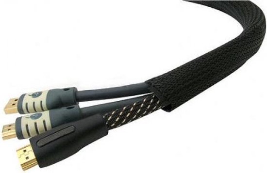 Het strand ingenieur afbetalen Bosscom kabel hoes met klitteband 30mm zwart per meter | bol.com