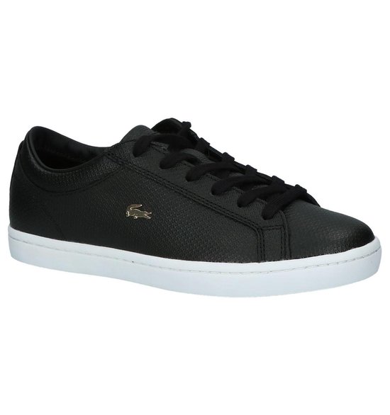 Lacoste - Straight Set - Sneaker laag gekleed - Dames - Maat 39 - Zwart -  024 -Black | bol.com