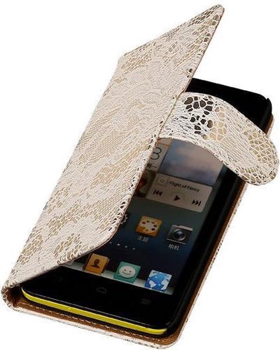 Alaska dienblad Bloedbad Lace Wit Huawei Ascend G610 - Book Case Wallet Cover Hoesje | bol.com