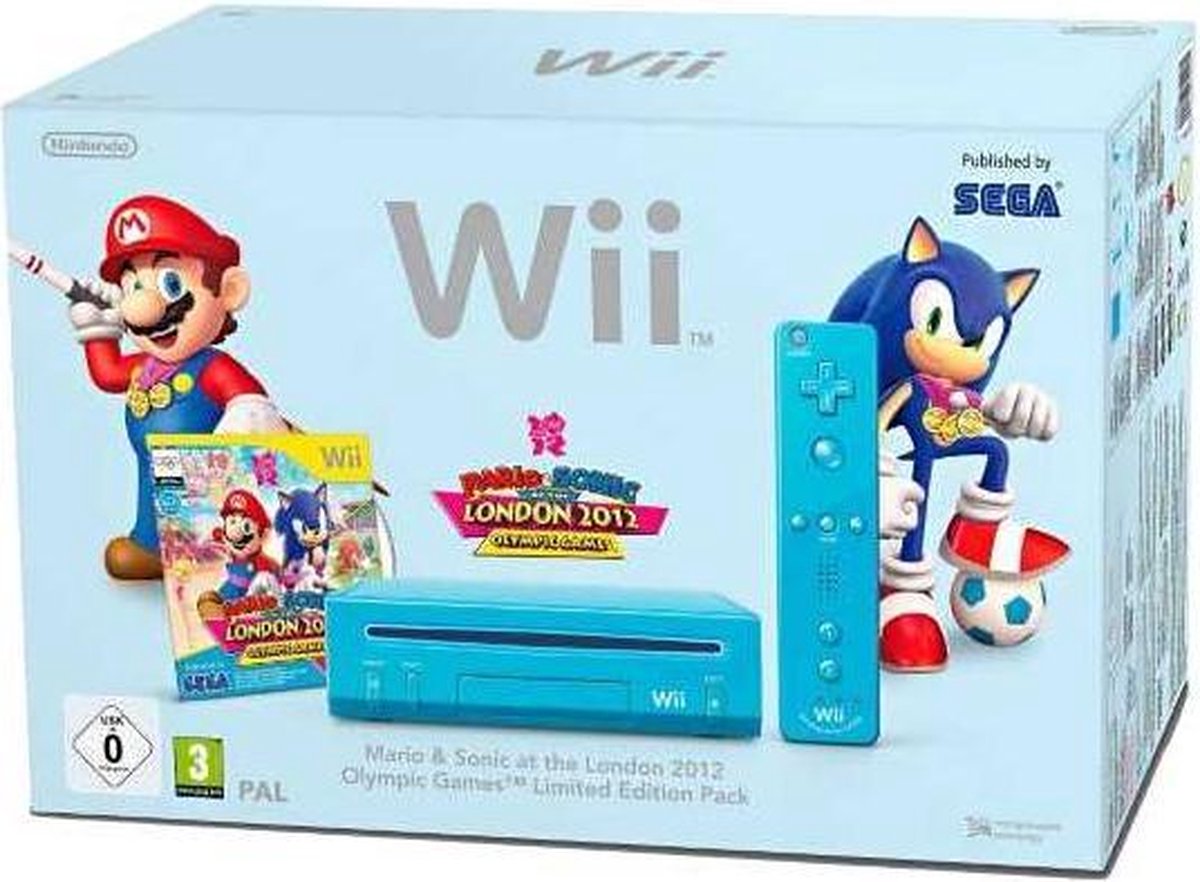 Nintendo Wii - Blauw + Mario & Sonic op de Olympische Spelen London 2012 |  bol.com