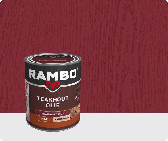 Rambo Teakhout Olie Mat Transparant - Waterafstotend - Impregneert & Beschermt - 0.75L - Rambo