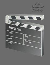 Film Storyboard Notebook: Film Notebook Clapperboard and Frame Sketchbook Template Panel Pages for Storytelling Story Drawing & 4 Frames Per Pag