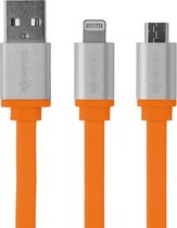 Boompods FCMORA USB-kabel 1 m USB A Micro-USB B Oranje