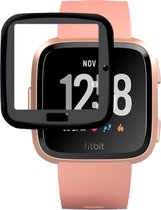 Screenprotector geschikt voor Fitbit Versa - Glazen Gehard Full Screen Cover Volledig Beeld