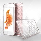 Transparant Doorzichtige TPU Case voor Apple iPhone 6 Plus of Apple iPhone 6s Plus met Ruitjes Patroon