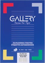 Gallery witte etiketten ft 52,5 x 29,7 mm (b x h), rechte hoeken, doos van 4.000 etiketten