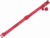 Nobby kattenhalsband love met veiligheidssluiting, bel en decoratieve hanger rood