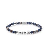 Rebel&Rose armband - Universe Blue - 4mm - silver colored