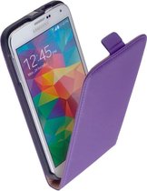 Samsung Galaxy S6 Leder Flip Case hoesje Paars