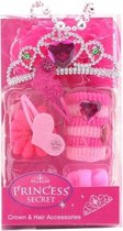 Johntoy Prinsessen Kroon En Haar Accessoires Roze/donkerroze