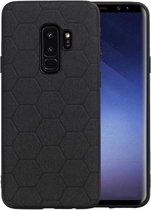 Hexagon Hard Case - Telefoonhoesje - Backcover Hoesje - achterkant hoesje - Geschikt voor Samsung Galaxy S9 Plus - Zwart