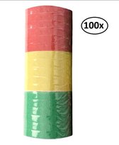 100x Serpentines rollen rood/geel/groen