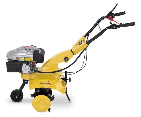 Tuinfrees benzine 52CC 2-takt cultivator motorhak akkerfrees minigrubber in hoogte verstelbare vloerfrees werkbreedte: 35 cm, ploegdiepte: 3-10 cm