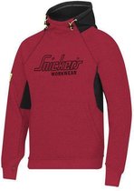 Snickers Workwear Sweatshirt Hoodie Chili Red - Zwart 2815-1604 XL