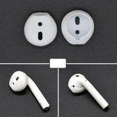 2 stuks draadloze Bluetooth koptelefoon Silicone Ear Caps afdekhoesjes voor Apple AirPods (wit)