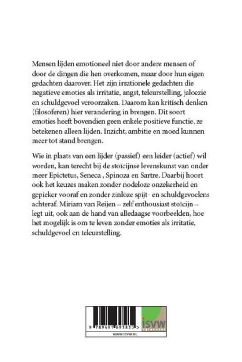 Stoïcijnse levenskunst - back cover