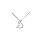 The Jewelry Collection Ketting Zirkonia D 1,4 mm 42 cm - Zilver Gerhodineerd