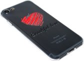 Hartjes 'Beautiful love' siliconen hoesje Geschikt voor iPhone SE (2022/ 2020)/ 8/ 7