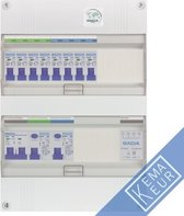 Gacia groepenkast 1 fase 8 groepen + beltrafo en afmetingen 330x220 mm