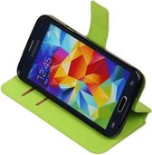 Groen Samsung Galaxy S5 TPU wallet case - telefoonhoesje - smartphone cover - beschermhoes - book case - booktype cover HM Book