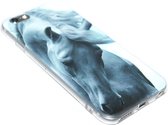 Paarden hoesje siliconen wit Geschikt voor iPhone 6 / 6S