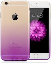 Apple Iphone 6 / 6S Siliconen hoesje transparant paars