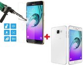 Samsung Galaxy A5 2016 Glazen Screenprotector + Met Gratis Ultra Dunne TPU silicone case hoesje