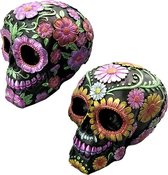 Day Of The Dead Daisy And Flower Skull Decoration Assorted Figure