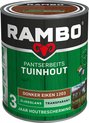 Rambo Pantserbeits Tuinhout Zijdeglans Transparant - Gelijkmatig Vloeiend - Donker Eiken - 0.75L
