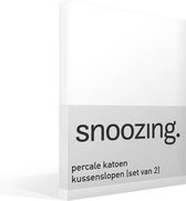 Snoozing - Kussenslopen - Set van 2 - Percale katoen - 60x70 cm - Wit