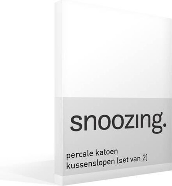 Snoozing - Kussenslopen - Set van 2 - Percale katoen - 60x70 cm - Wit