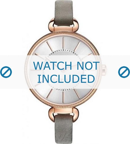 Esprit horlogeband ES108582-002 Leder Grijs 8mm |