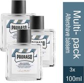 Proraso blue-3x  100 ml - Aftershavebalsem- Multi-pack
