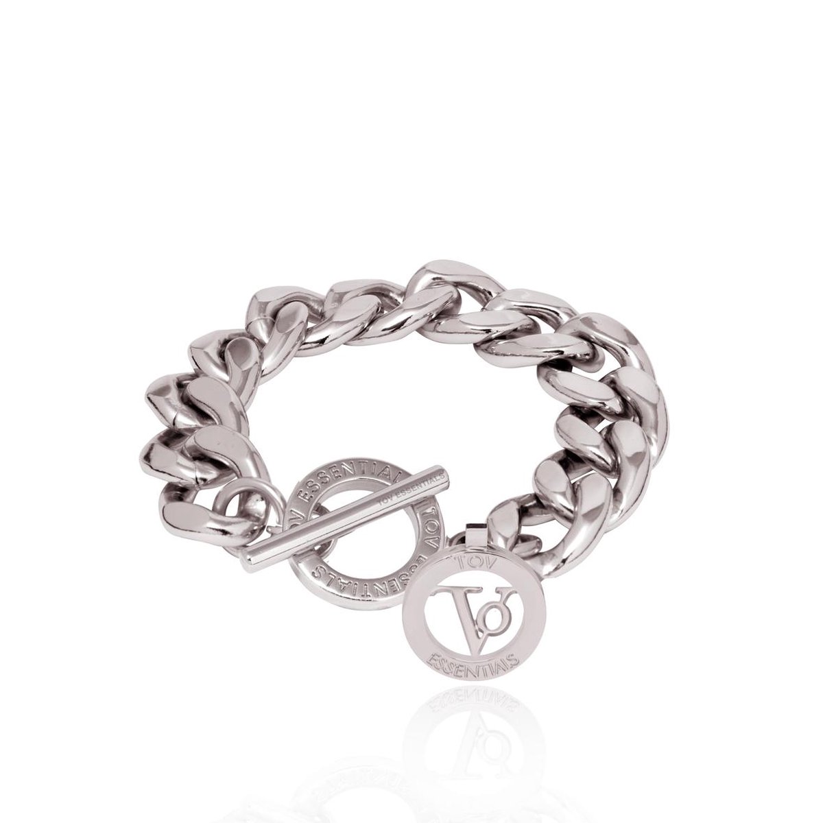 TOV Essentials - Small flat chain bracelet - Armband - Vlakke schakel -  Zilver | bol.com