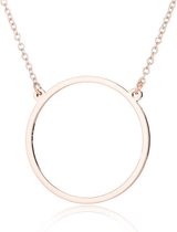 24/7 Jewelry Collection Cirkel Ketting - Open - Rosé Goudkleurig