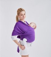 Ergonomische draagdoek paars - "Baby mother loves you" - Biologisch katoen - zachte en rekbare stof - meerdere kleuren verkrijgbaar!