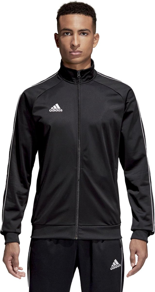 adidas men's core 18 polyester tracksuit jacket