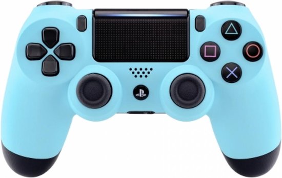 Soft Touch Sky Blue - Manette sans fil Dualshock 4 V2 PlayStation PS4  personnalisée | bol.com