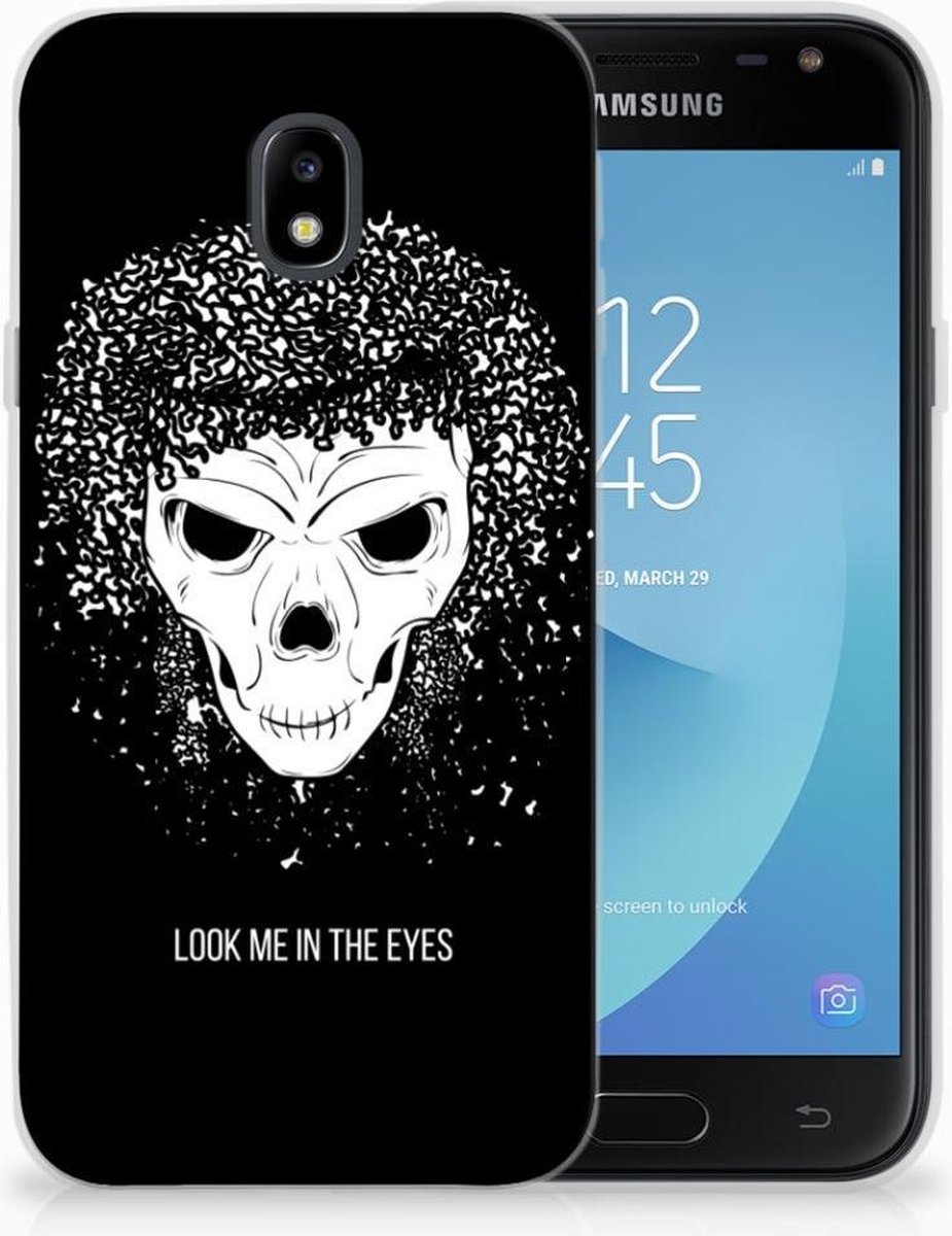 Silicone Back Case Samsung Galaxy J3 2017 Skull Hair