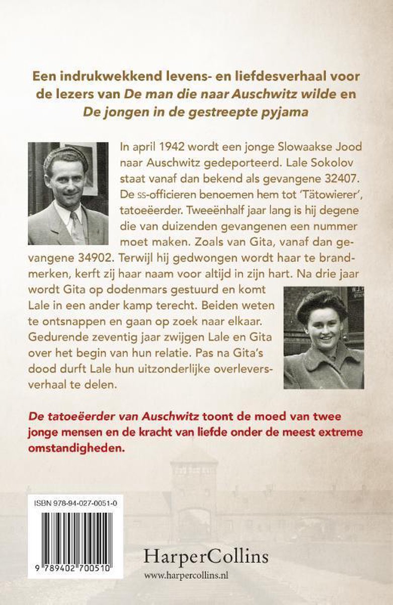 De tatoeëerder van Auschwitz - back cover