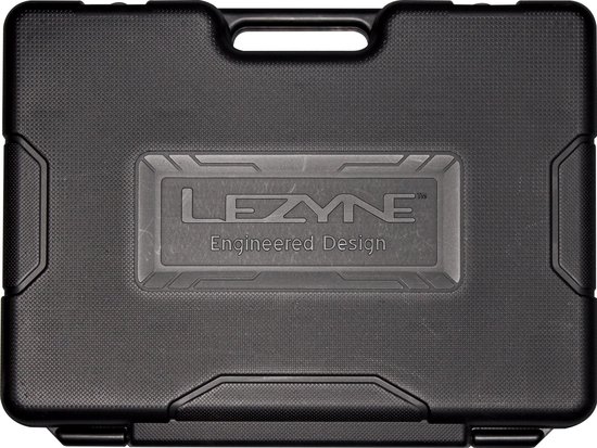 Lezyne Port-A-Shop Pro Nickel - Fietsgereedschap koffer - Gereedschap set - Toolbox - 16 Delig - Zwart